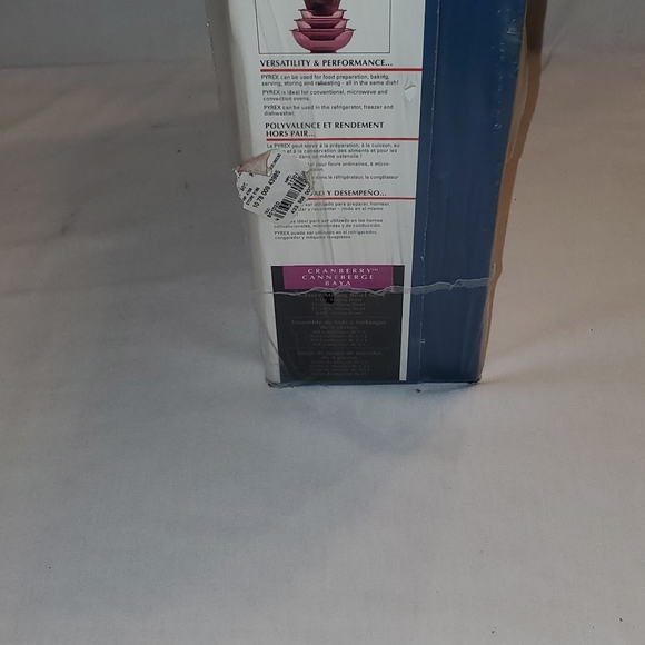 Vintage 1992 Crown Corning Cranberry Pyrex 4 Piece Mixing Bowl Set - Picture 3 of 9